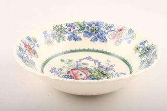 Masons Strathmore - Pink + Blue Soup / Cereal Bowl Scalloped edge 6 1/4"
