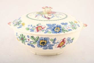 Sell Masons Strathmore - Pink + Blue Vegetable Tureen with Lid Round lugged