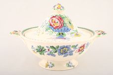 Masons Strathmore - Pink + Blue Vegetable Tureen with Lid With domed lid and footed thumb 1