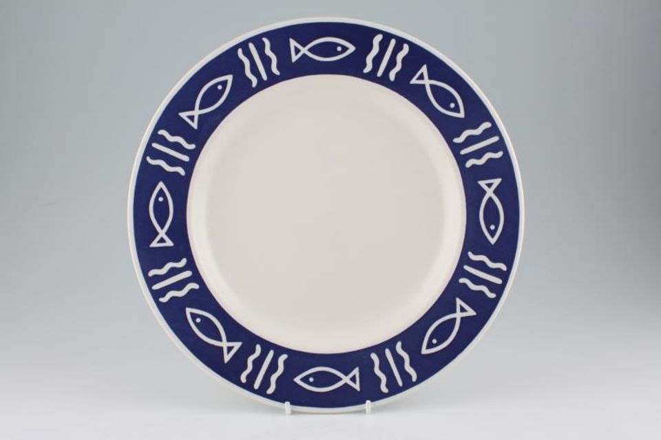 Hornsea Oceana Dinner Plate Blue border 11"