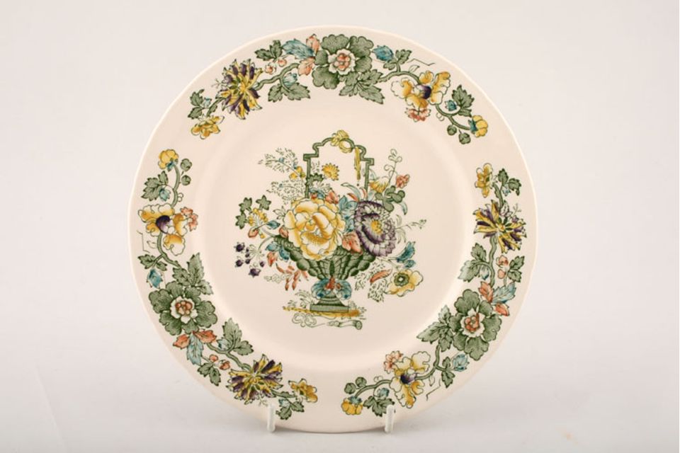 Masons Strathmore - Green + Yellow Breakfast / Lunch Plate Sizes may vary 8 7/8"