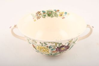 Masons Strathmore - Green + Yellow Soup Cup No centre pattern inside bowl - two handles
