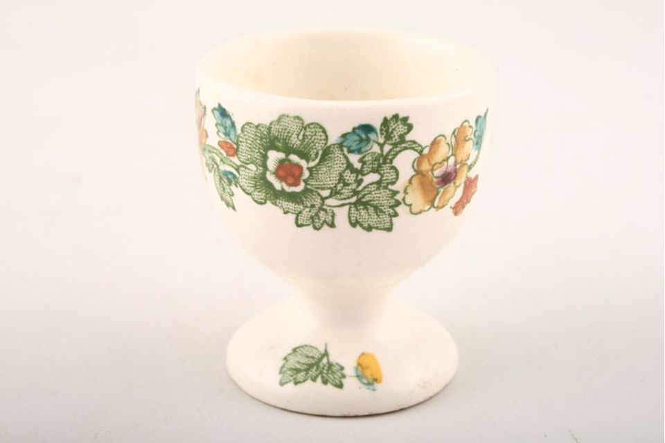 Masons Strathmore - Green + Yellow Egg Cup footed 1 7/8" x 2 1/8"