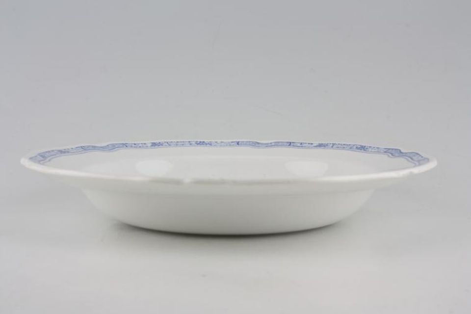 Furnivals Quail - Blue Rimmed Bowl Soup plates 10"