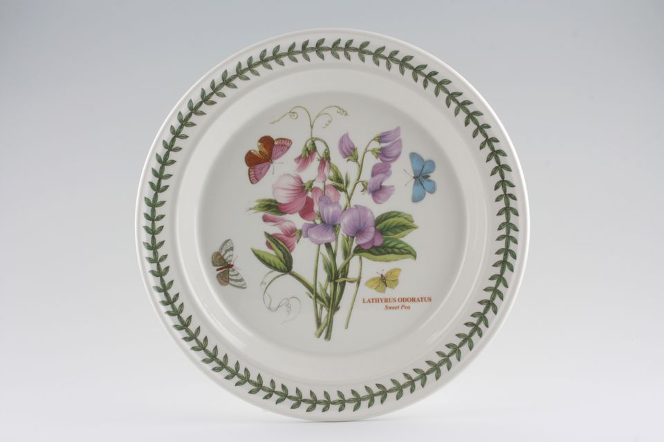 Portmeirion Botanic Garden Dinner Plate Lathyros Oderatus - Sweet Pea - named 10 1/2"