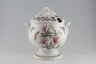 Portmeirion Botanic Garden Soup Tureen + Lid Lily & Clematis Florida back and front. Cyclamen Repandum on sides - named. 10pt