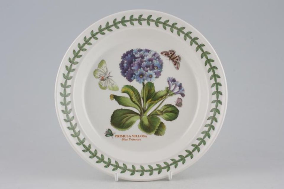 Portmeirion Botanic Garden Tea / Side Plate Primula Villosa - Blue Primrose - named 7 1/4"