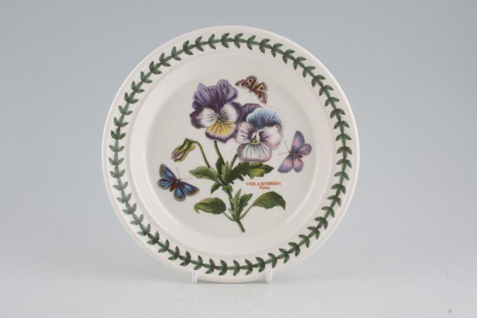Portmeirion Botanic Garden Tea / Side Plate Viola Hybrida - Pansy - named 7 1/4"