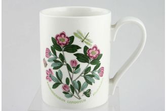 Portmeirion Botanic Garden Mug Drum Shape - Rhododendron Lepidotum - Rhododendron - named 3 1/8" x 4"