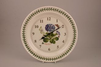 Portmeirion Botanic Garden Clock Wall clock - Primula Villosa - Blue primrose 10 1/2"