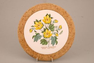 Sell Portmeirion Botanic Garden Teapot Stand Cork base - Gossypium Barbadense - Barbados Cotton Flower 7 3/4"