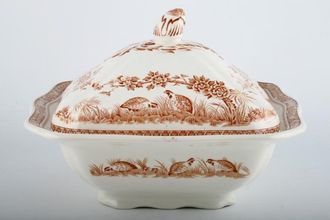 Furnivals Quail - Brown Vegetable Tureen with Lid square 2pt
