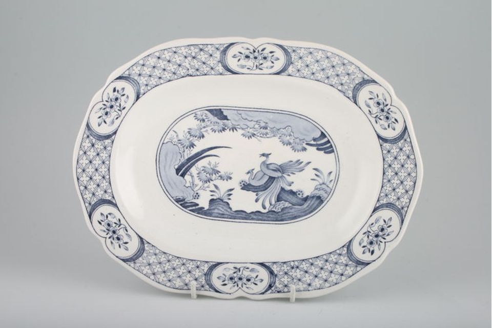 Furnivals Old Chelsea - Blue Oval Plate 10 3/4"