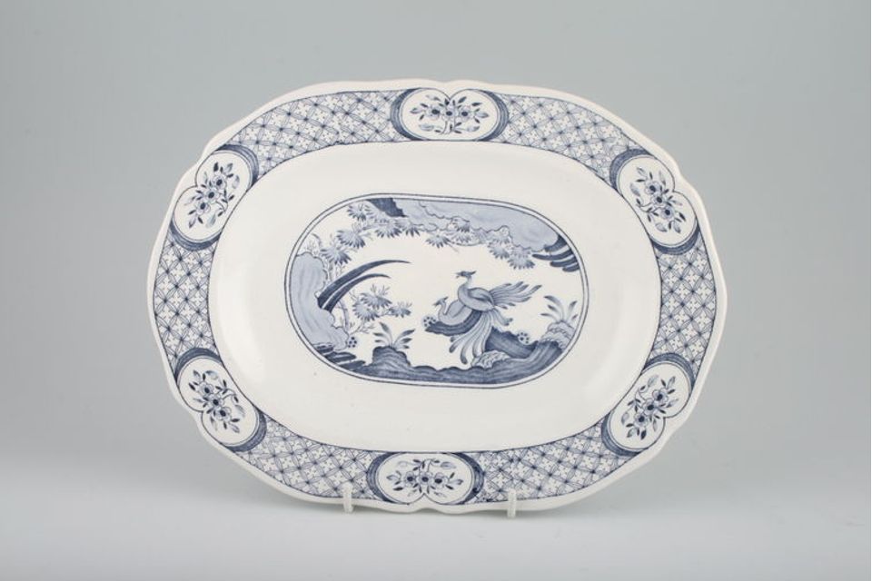 Furnivals Old Chelsea - Blue Oval Plate 10 1/2"