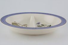 Wedgwood Sarah's Garden Vegetable Dish (Divided) Blue - Oval 11 3/4" thumb 2