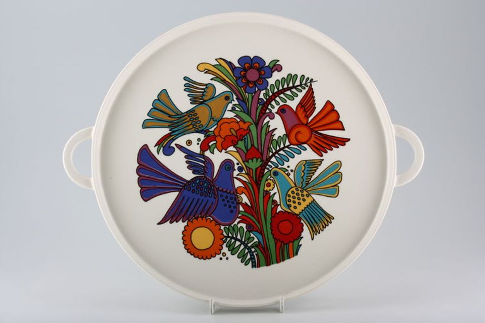 Villeroy & Boch Acapulco Serving Tray Round Platter - Handled. Size is tray excluding handles. Size of pattern may vary. 12"