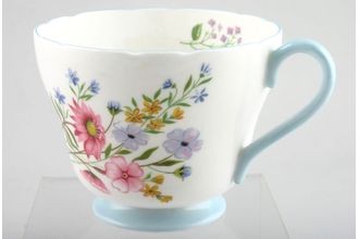 Sell Shelley Wild Flowers - Blue Edge Breakfast Cup fluted rim - footed 3 3/4" x 3"