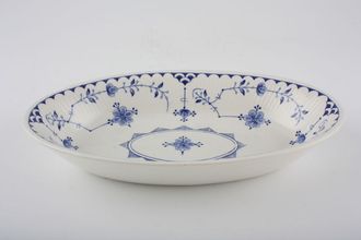 Sell Furnivals Denmark - Blue Serving Dish Oval - Shallow Full Pattern 8"