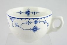 Furnivals Denmark - Blue Breakfast Cup Half fluted, Flower Inside Cup - Small Opening Handle 4" x 2 5/8" thumb 2