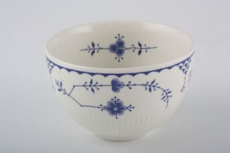 Sell Furnivals Denmark - Blue Sugar Bowl - Open (Tea) round - half fluted outer 4"