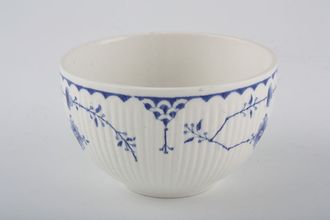 Sell Furnivals Denmark - Blue Sugar Bowl - Open (Coffee) round - fluted outer 3 1/2" x 2 1/4"