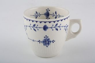 Furnivals Denmark - Blue Coffee Cup flower pattern on inner 2 3/8" x 2 1/4"