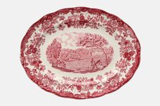 Palissy Avon Scenes - Pink Oval Platter 12" thumb 1
