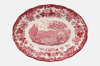 Sell Palissy Avon Scenes - Pink Oval Platter 12"