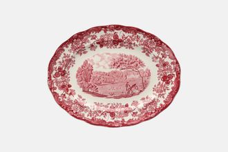 Palissy Avon Scenes - Pink Oval Platter 12"