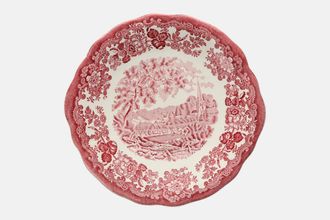 Sell Palissy Avon Scenes - Pink Cake Plate Round - open 10 1/4"