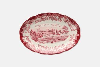 Palissy Avon Scenes - Pink Sauce Boat Stand 7 3/4"