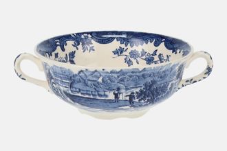 Sell Palissy Avon Scenes - Blue Soup Cup 2 handles 4 7/8"