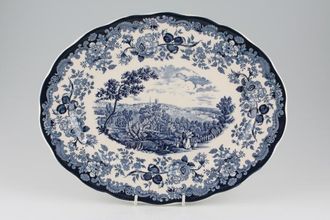 Sell Palissy Avon Scenes - Blue Oval Platter 14"