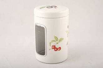 Sell Marks & Spencer Ashberry Storage Jar + Lid lidded - plastic/metal - plastic window.fruits on lid vary 4" x 6 3/4"