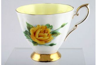 Royal Standard Sunset Coffee Cup wavy rim - footed - yellow inner 2 7/8" x 2 1/2"