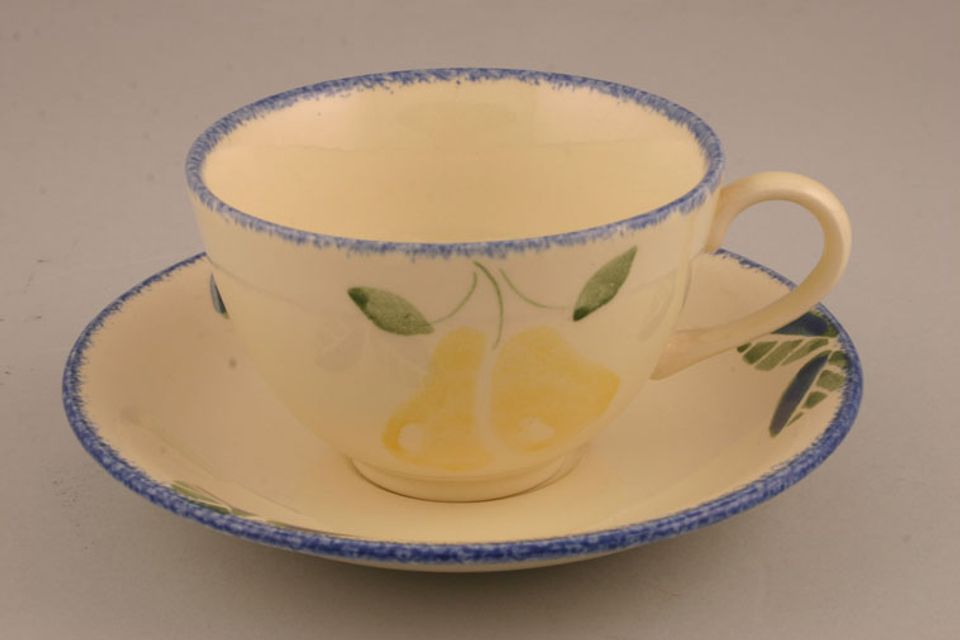 Poole English Orchard - similar to Dorset Fruit Breakfast Saucer Leaf pattern only 6 3/8"