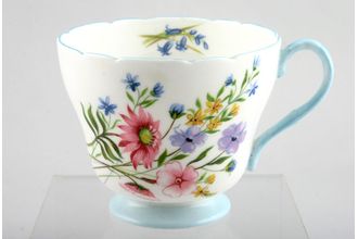 Sell Shelley Wild Flowers - Blue Edge Teacup Fluted rim - Footed 3 1/4" x 2 3/4"