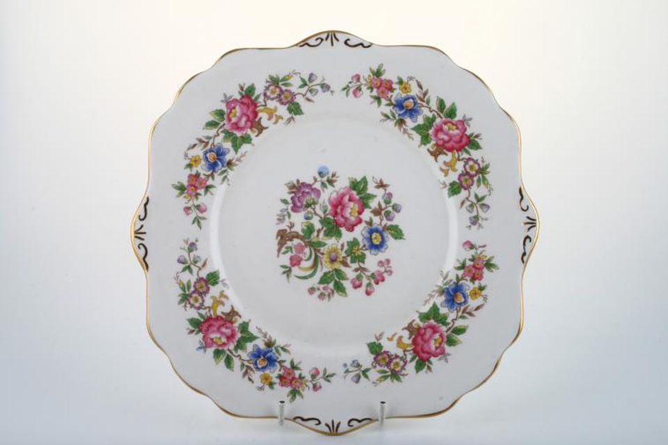 Royal Stafford Rochester Cake Plate Square - 4 ears 9 1/2"