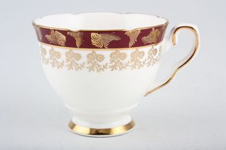 Royal Stafford Morning Glory - Red Teacup Pattern A - only 1 lower gold band in body of cup 3 1/2" x 3"
