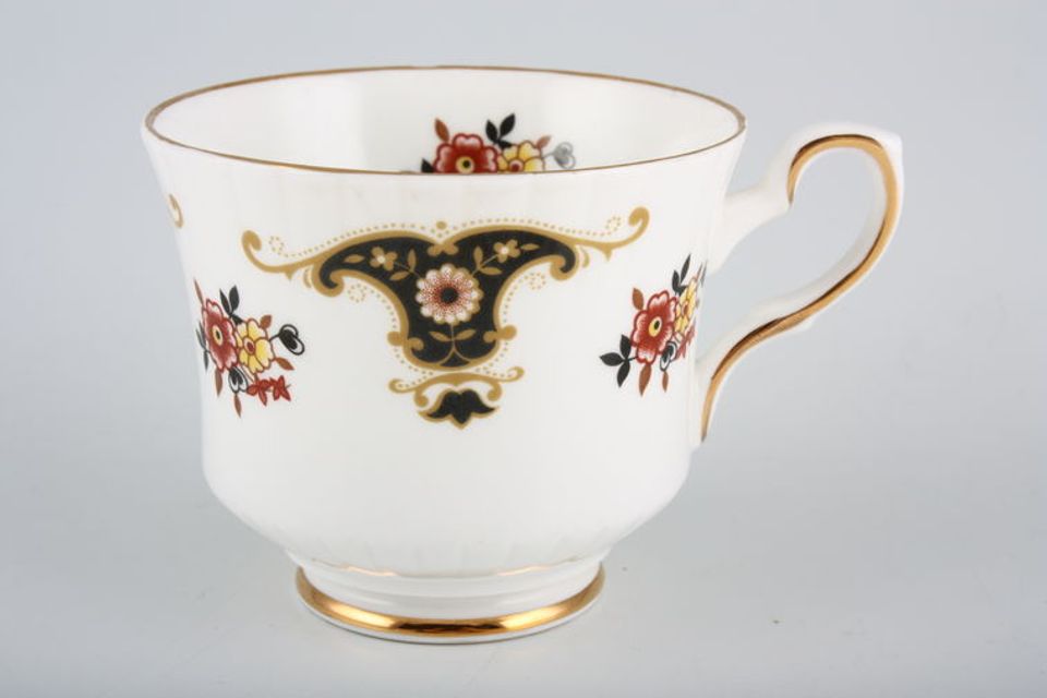 Royal Stafford Balmoral Teacup Gold on foot, flower inside 3 1/4" x 2 3/4"