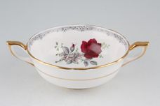 Royal Stafford Roses To Remember - Red Soup Cup Smooth Outer / Pattern on inside - 2 handles 4 7/8" thumb 2