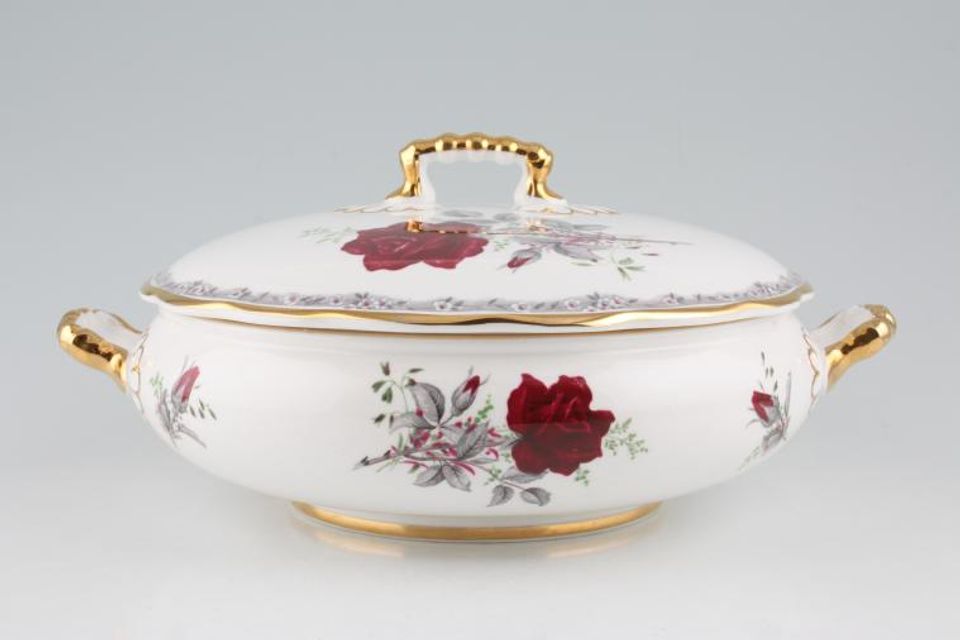 Royal Stafford Roses To Remember - Red Vegetable Tureen with Lid