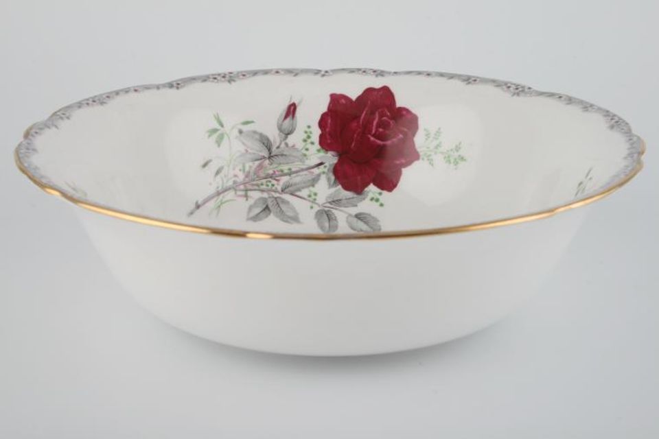 Royal Stafford Roses To Remember - Red Serving Bowl Scalloped 9"
