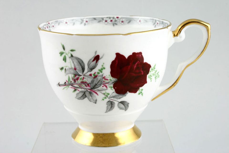 Royal Stafford Roses To Remember - Red Breakfast Cup 3 3/4" x 3 1/2"