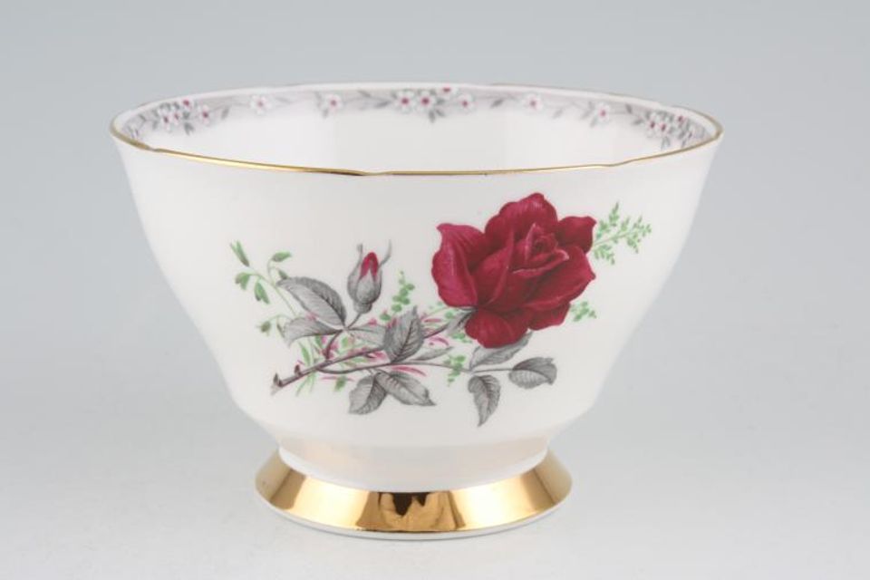 Royal Stafford Roses To Remember - Red Sugar Bowl - Open (Tea) 4 1/2" x 3"