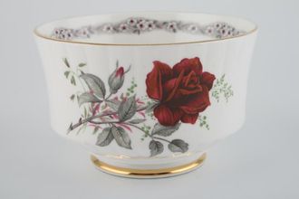Royal Stafford Roses To Remember - Red Sugar Bowl - Open (Tea) Fluted Rim 4" x 2 5/8"