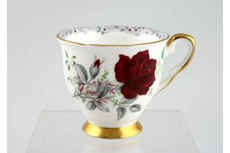 Royal Stafford Roses To Remember - Red Coffee Cup Scalloped 2 3/4" x 2 1/2"