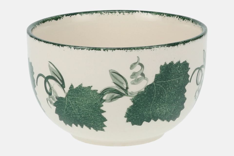 Poole Green Leaf Sugar Bowl - Open (Tea) 4"