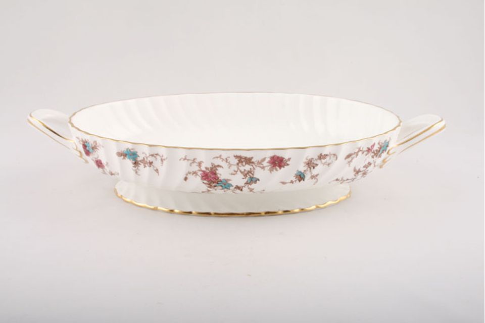 Minton Ancestral - S376 Vegetable Tureen Base Only 2 open handles - oval