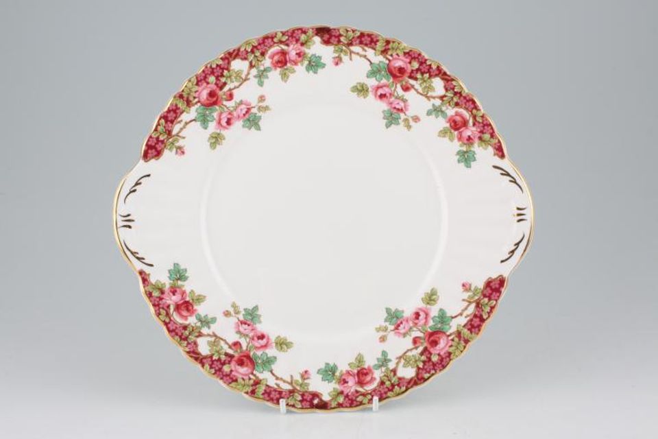 Royal Stafford Olde English Garden - Pink Cake Plate Round - Eared 10"